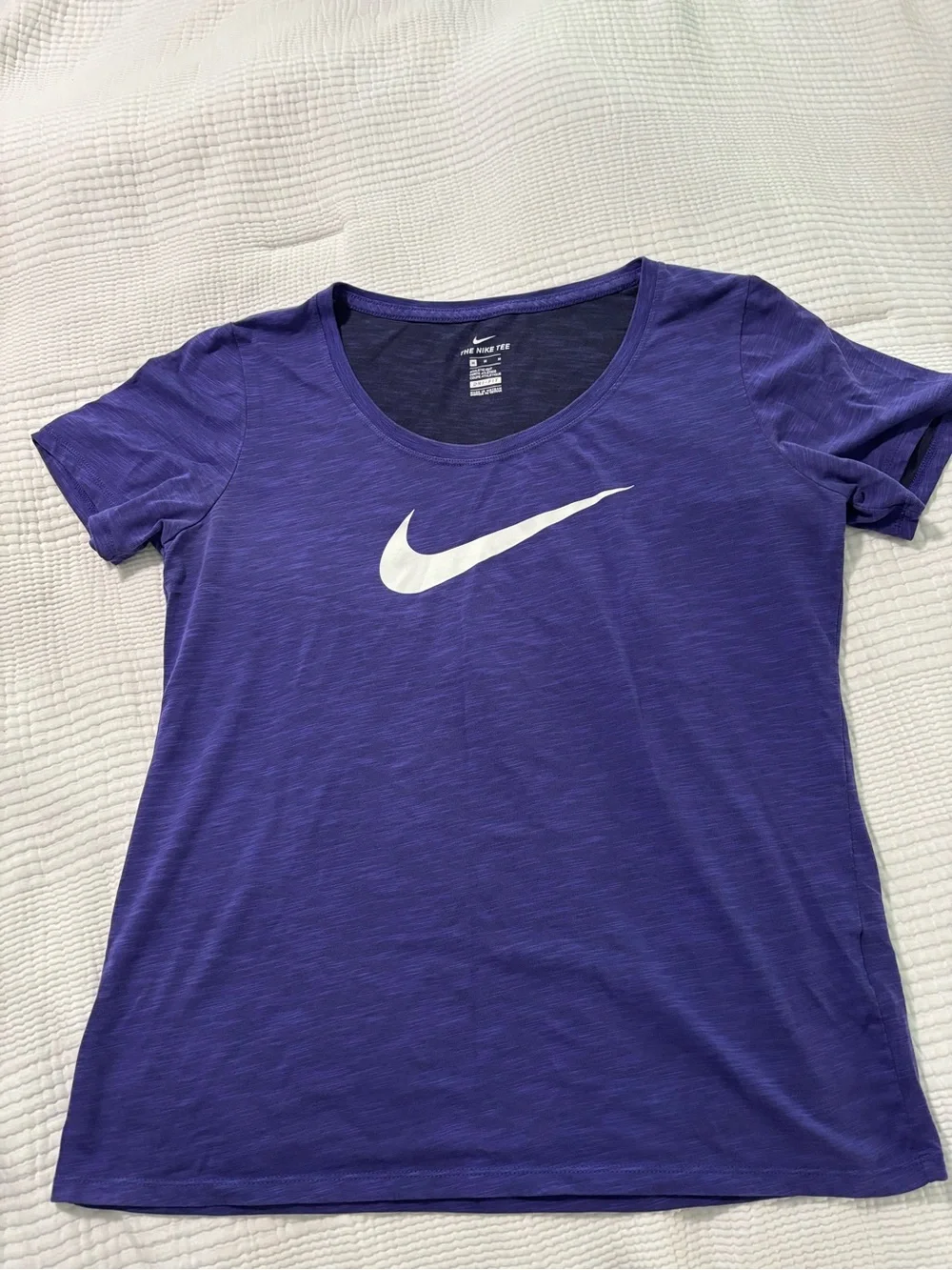 Nike Purple Short Sleeve Tee with White Swoosh
